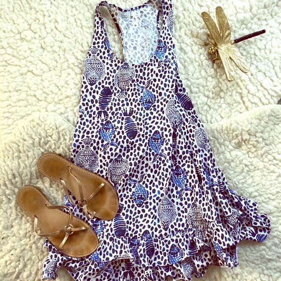 Lilly Pulitzer Blue Fish Out of Water Dress - Picture 3 of 5
